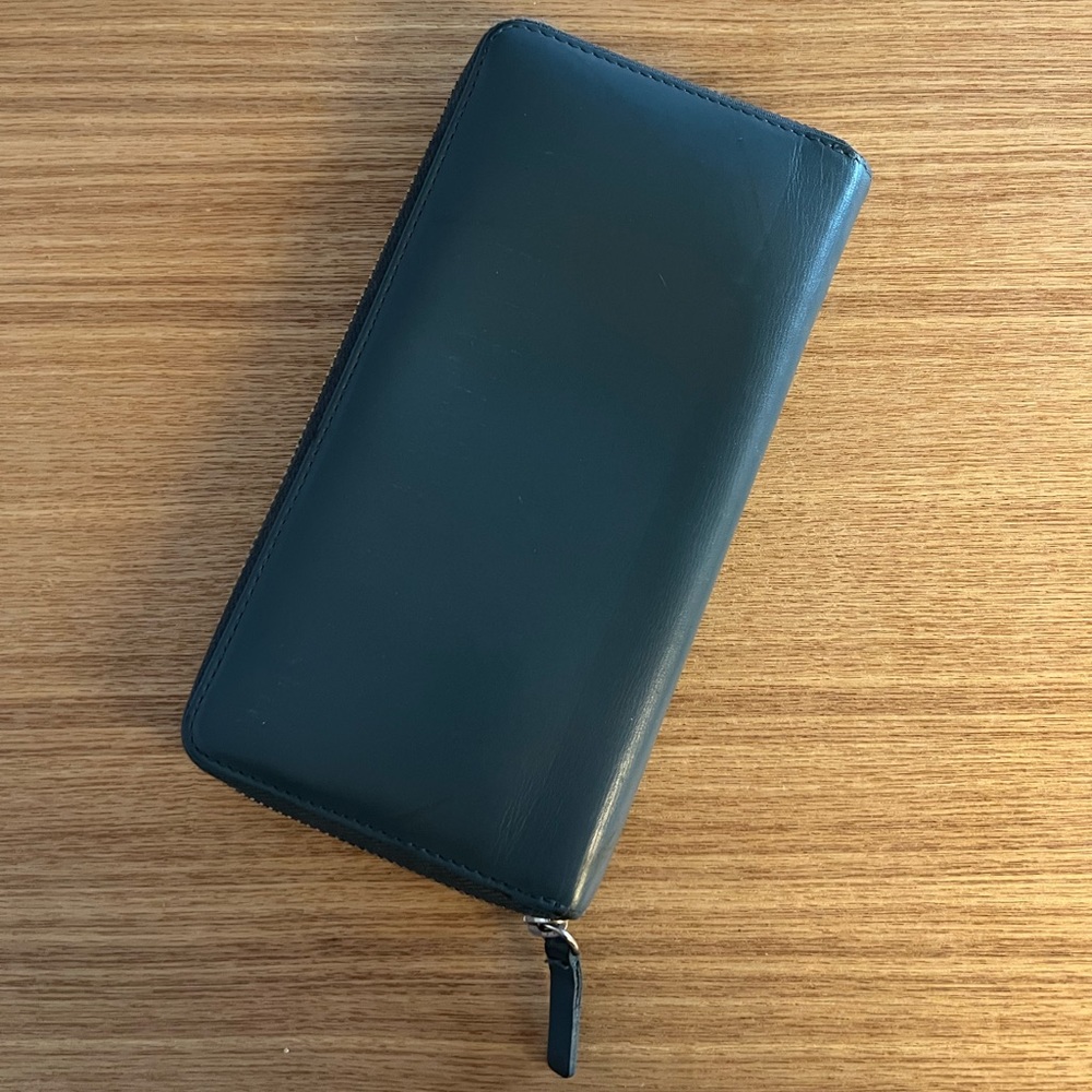 Everlane Slim Zip Wallet - Blue Grey